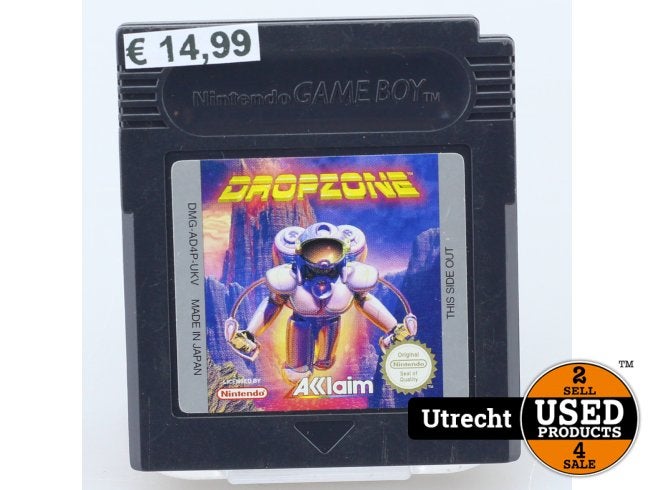 Nintendo Gameboy Game: Dropzone, Nintendo, Zo goed als nieuw, Support@nintendo.com, 11-1 Hokotate-cho, Kamitoba, Minami-ku
Kyoto 601-8501
Japan