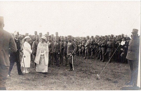 Militaire parade met leden van het koninklijk huis, Ophalen of Verzenden, 1920 tot 1940, Ongelopen, Groningen
