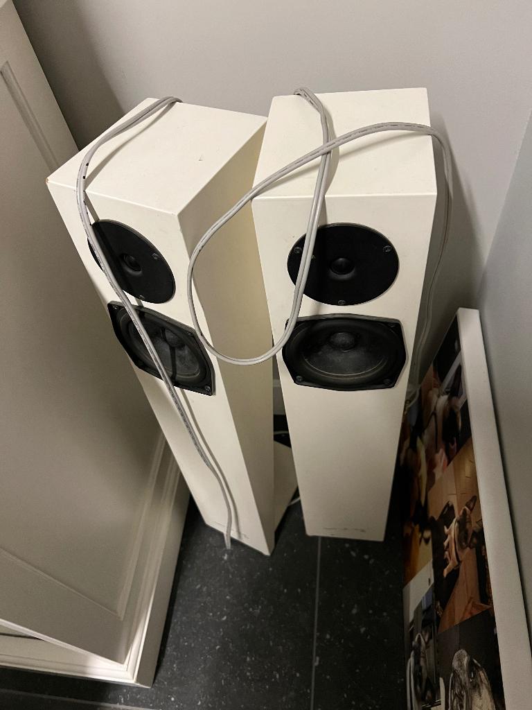 Set luidsprekers studio de Schop Topjes, Overige merken, Gebruikt, Ophalen of Verzenden, 60 tot 120 watt