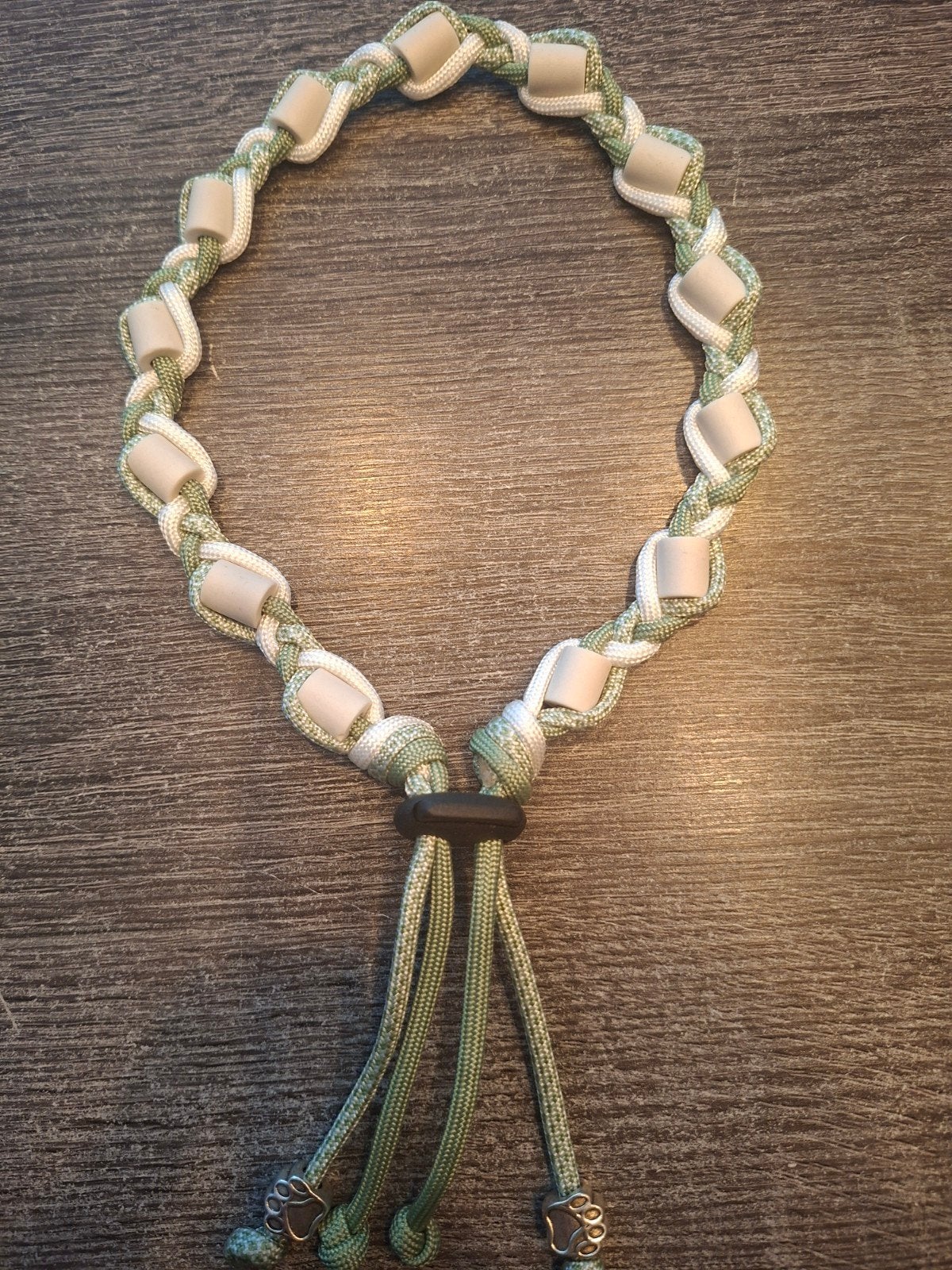 Anti-tekenband EM keramiek kralen Maat M 32-42cm, Ophalen of Verzenden, Handgemaakt, Nieuw