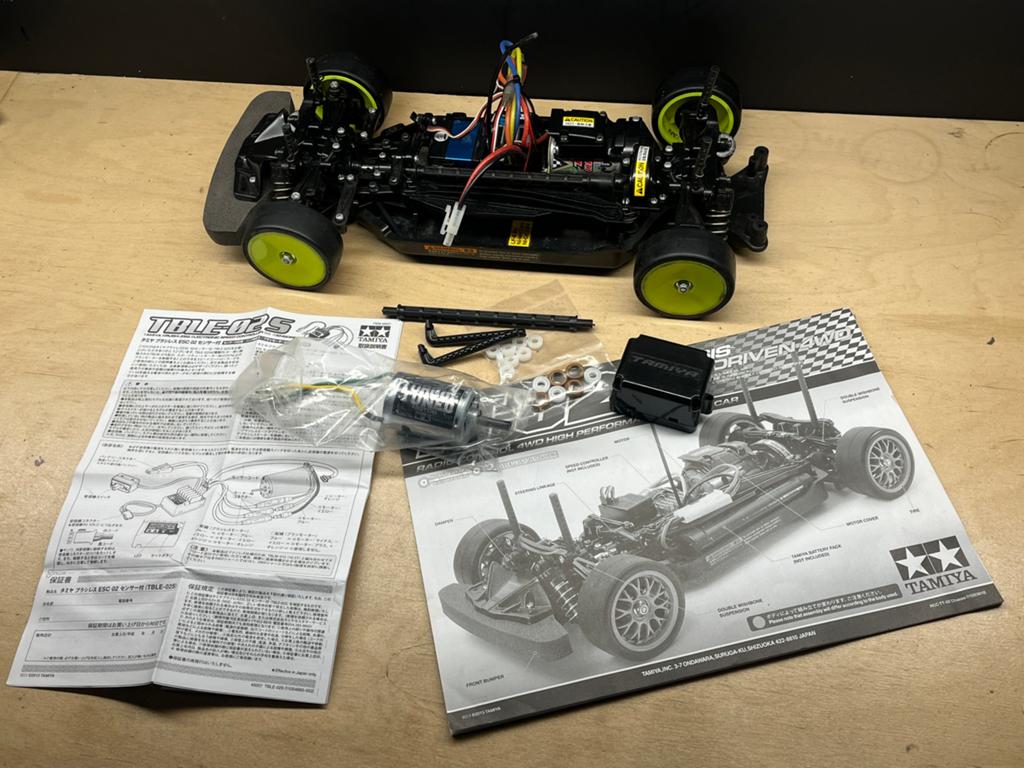 Tamiya TT-02 RC Auto Chassis, Elektro, Ophalen of Verzenden, Zo goed als nieuw, Schaal 1:10