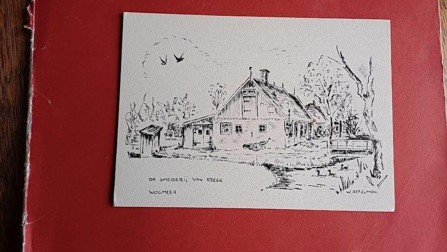 Wogmeer / smederij van Freek / tekening W. Appelman, Ophalen of Verzenden, 1980 tot heden, Ongelopen, Noord-Holland