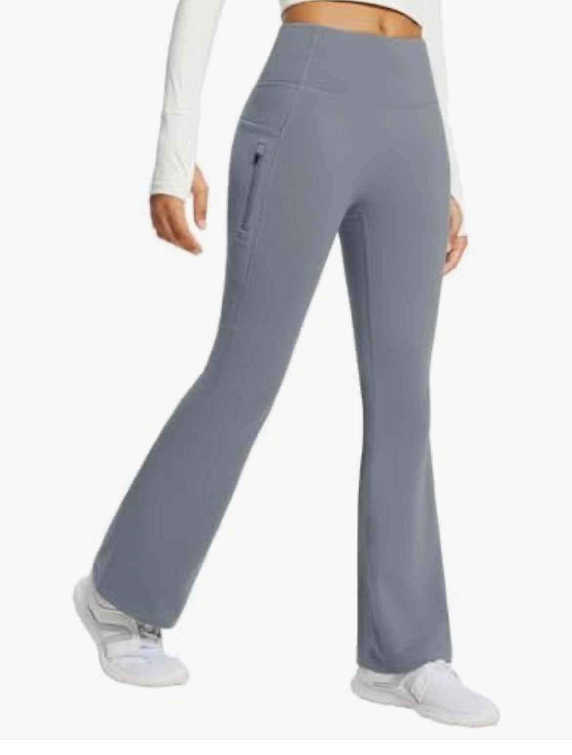 Nieuwe gevoerde flare legging in grijze kleur. Maat XL, Maat 46/48 (XL) of groter, Nieuw, Ophalen of Verzenden, Grijs