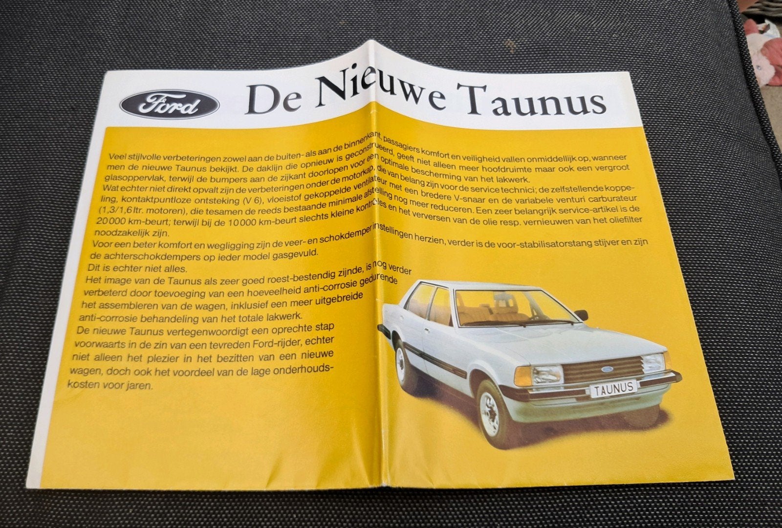 Ford Taunus Brochure - De Nieuwe Taunus Monteurs Informatie, Ophalen of Verzenden, Gelezen, Ford, Ford Motor Company