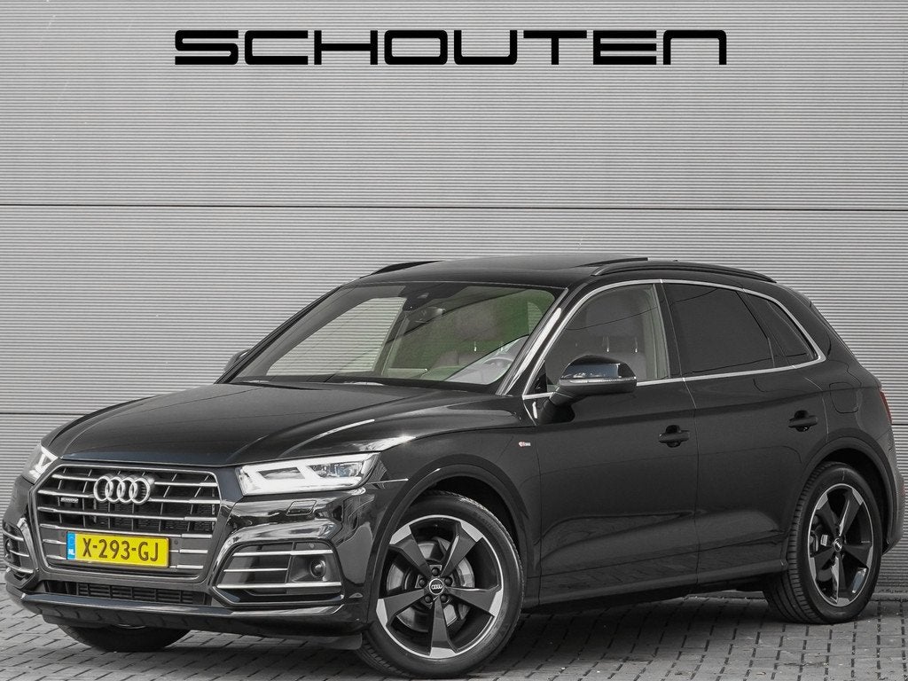 Audi Q5 55 TFSI e Quattro Competition S-Line Pano Luchtverin, Automaat, 12 maanden, Adaptive Cruise Control, Zwart