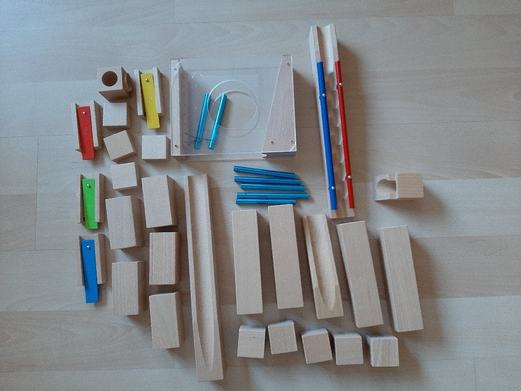HaBa Houten knikkerbaan, Kinderen en Baby's, Ophalen of Verzenden, Gebruikt, Rij- of Hobbelspeelgoed