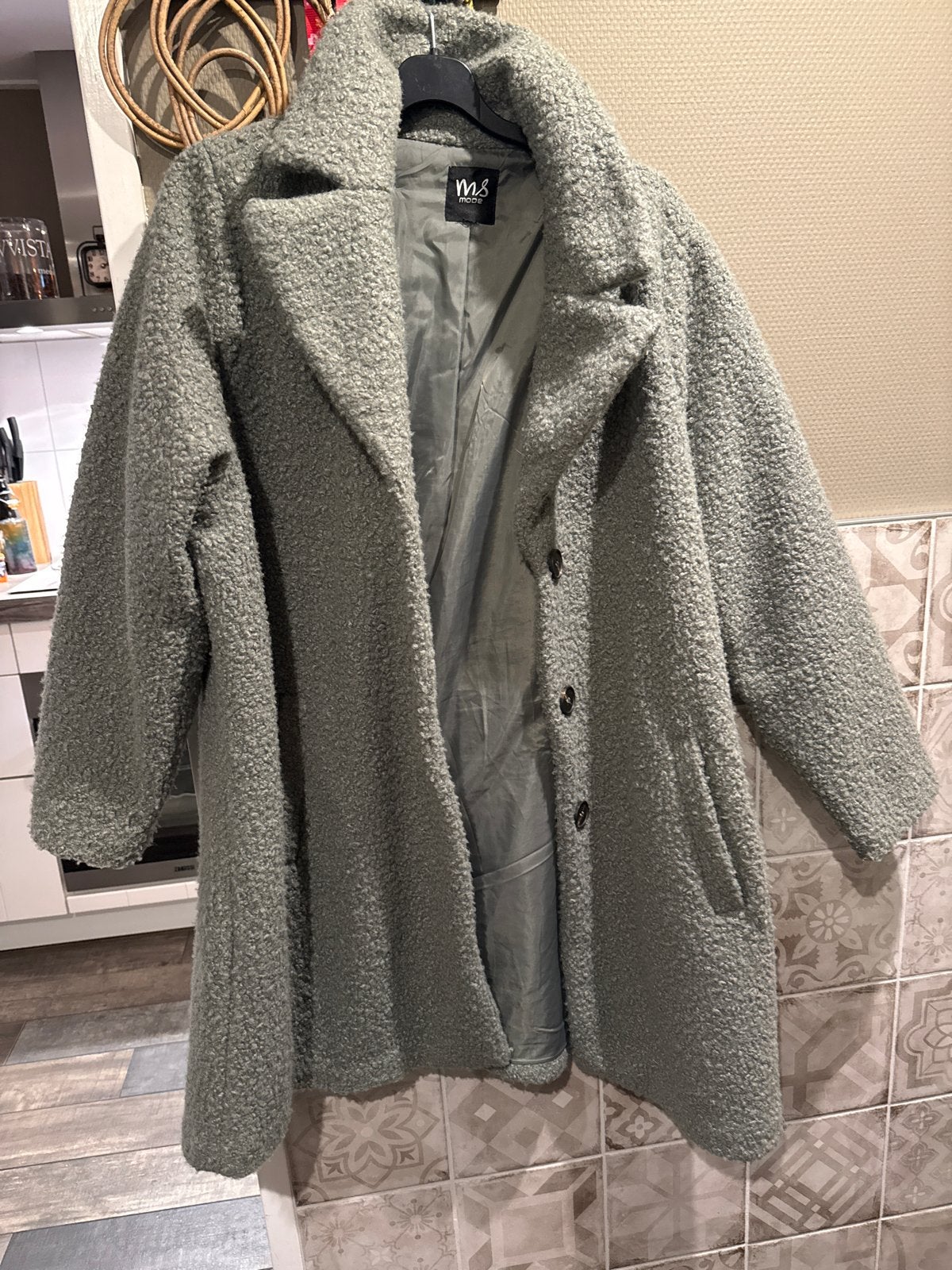MS Mode jas XXXL met sjaal in mintgroen, Kleding | Dames, Ophalen of Verzenden, Gedragen, Maat 46/48 (XL) of groter, Groen