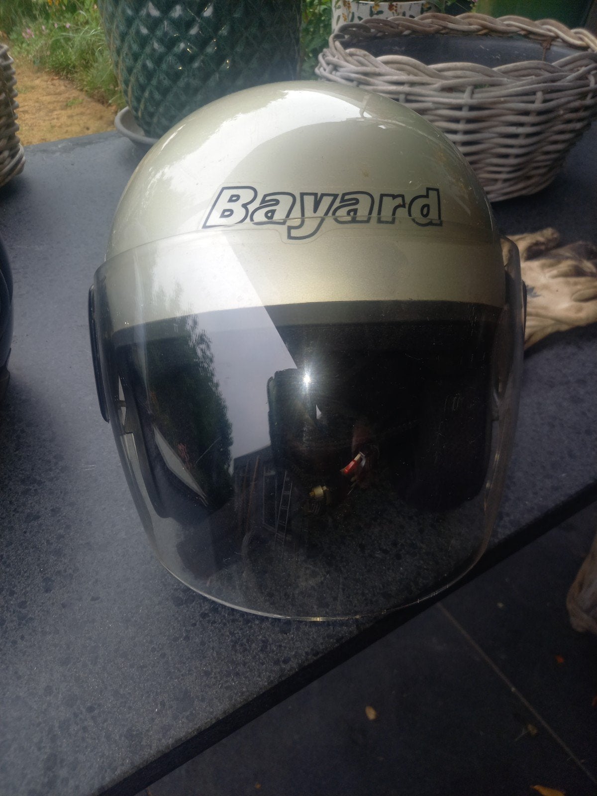 Bayard scooterhelm - Gebruikt, Motoren, Ophalen of Verzenden, Tweedehands, M, Jethelm