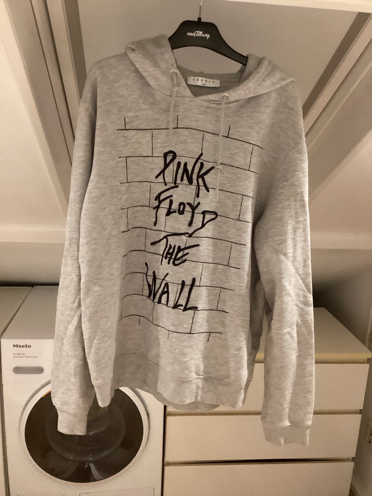 Sandro Pink Floyd The Wall Hoodie - Grijs, Ophalen of Verzenden, Gedragen, Maat 52/54 (L), Grijs