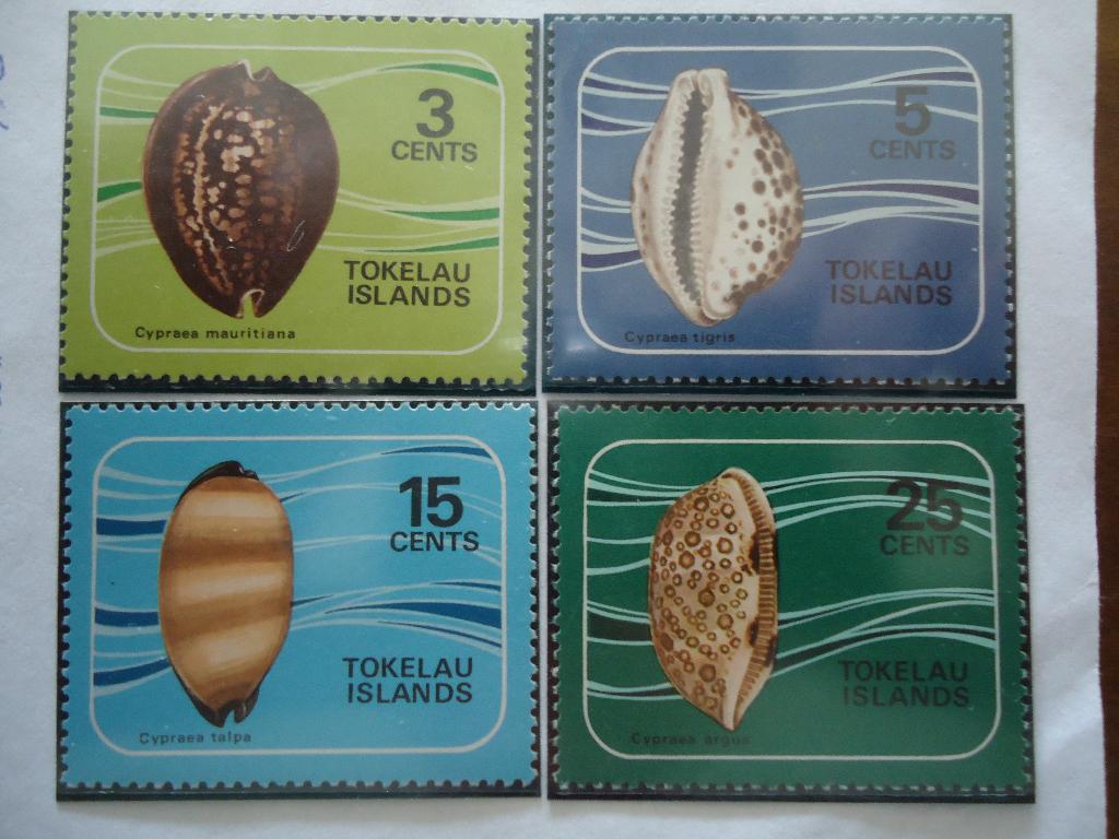 Zeeslakken Tokelau 1974, mi. 35-37 postfris, Ophalen of Verzenden, Postfris, Dier of Natuur