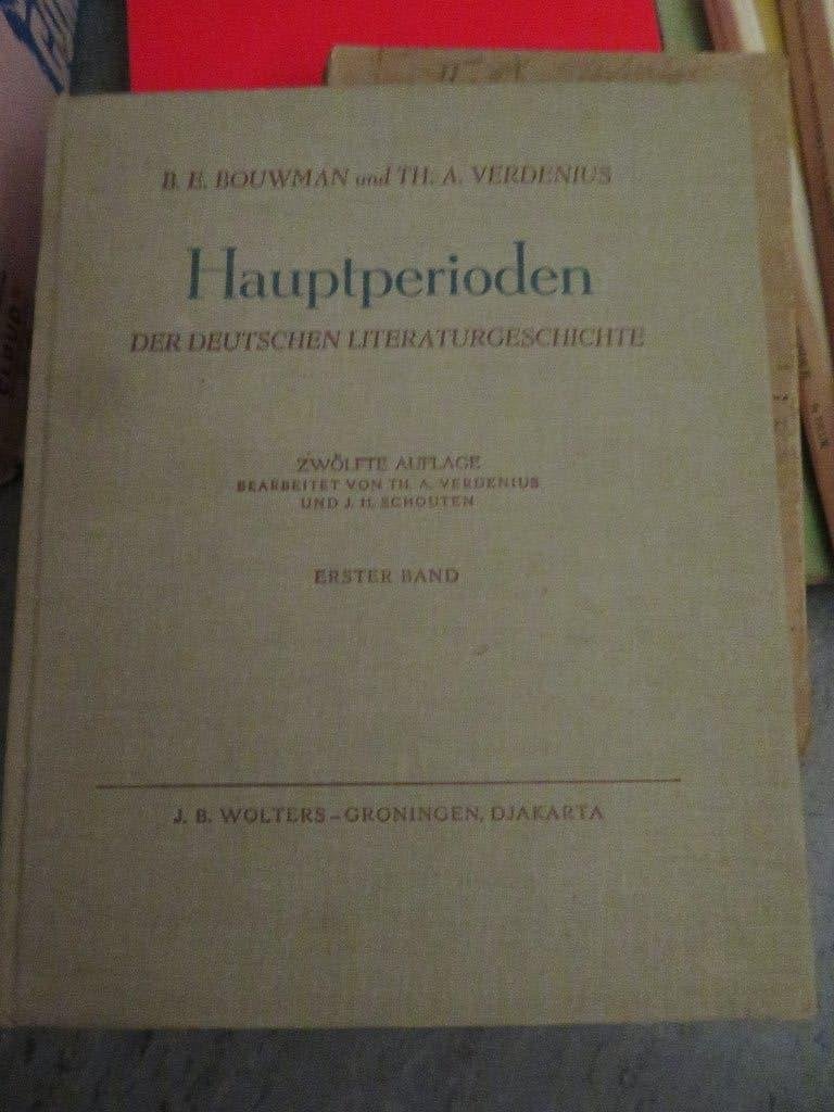 Hauptperioden der deutschen literaturgeschichte Bouwma 1955, Boeken, Verzenden, Gelezen