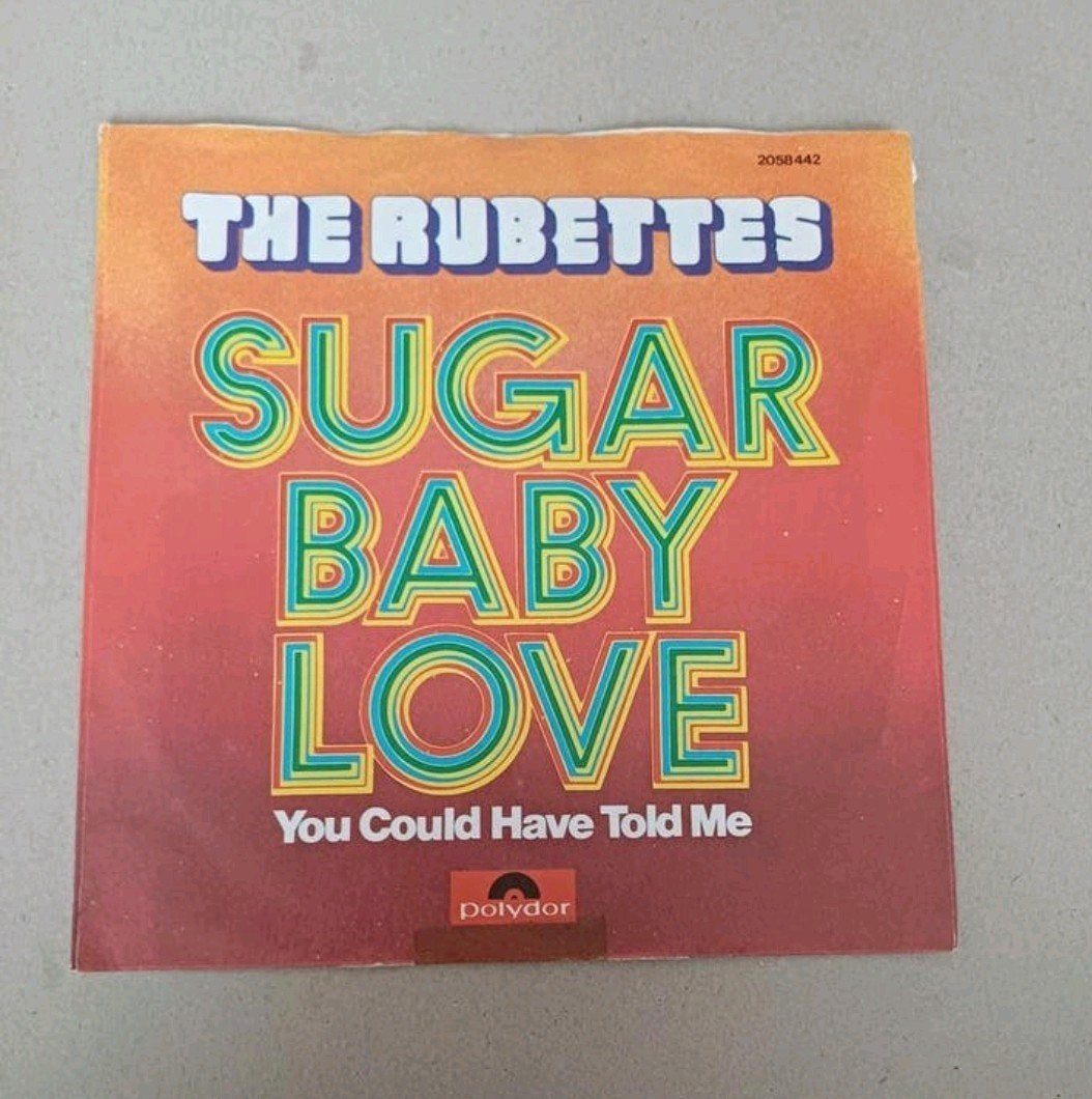 Rubettes - Sugar Baby Love, Beschermende buitenhoes, Ophalen of Verzenden, Gebruikt, Pop