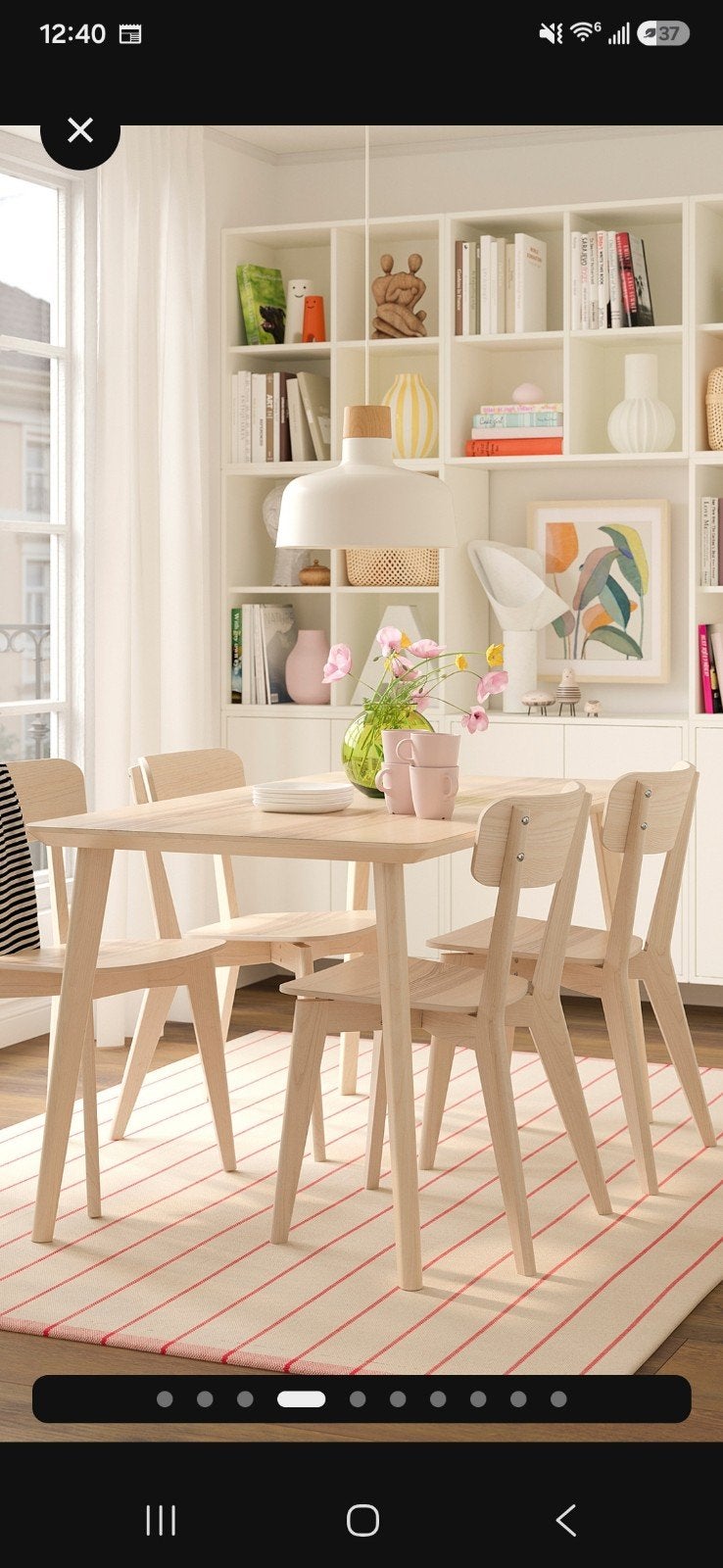 Ikea Lisabo eettafel, Huis en Inrichting, Ophalen, 100 tot 150 cm, 50 tot 100 cm, Zo goed als nieuw