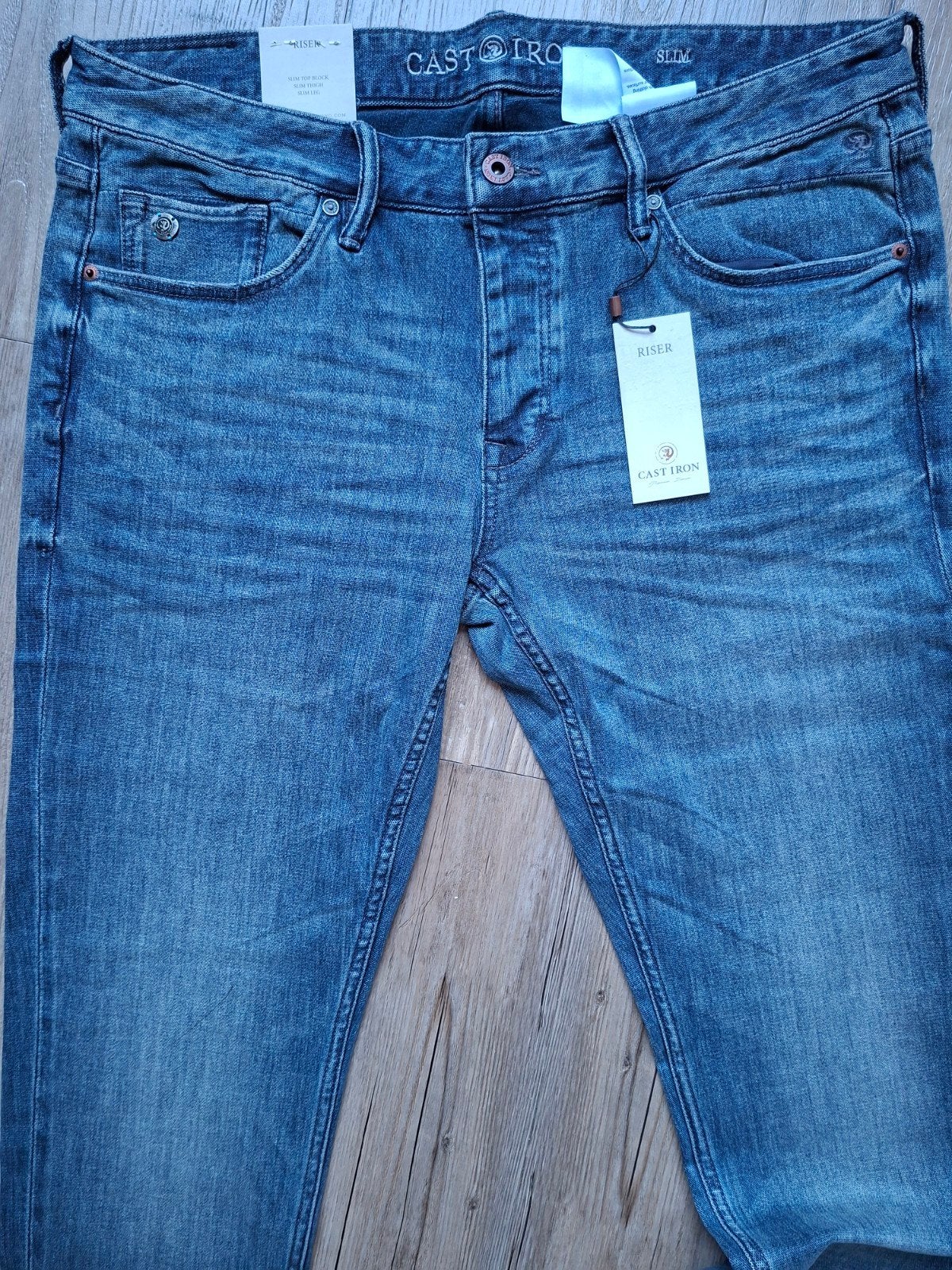 CAST IRON Riser slimfit jeans W36 L34, W36 - W38 (confectie 52/54), Blauw, Nieuw, Ophalen of Verzenden