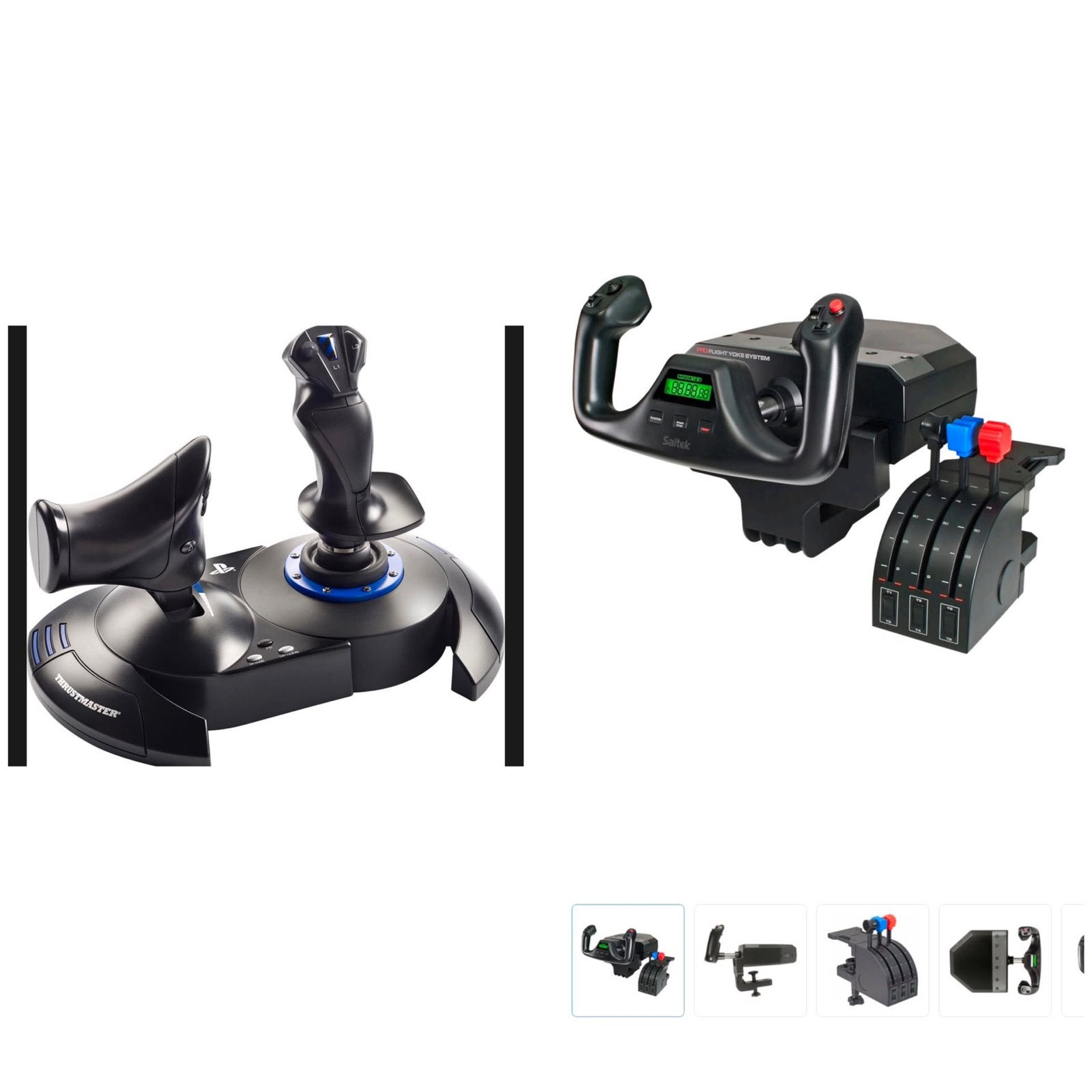 Thrustmaster T.Flight Hotas 4 & Saitek Pro Flight Yoke Syste, Ophalen of Verzenden, Overige merken, Gebruikt