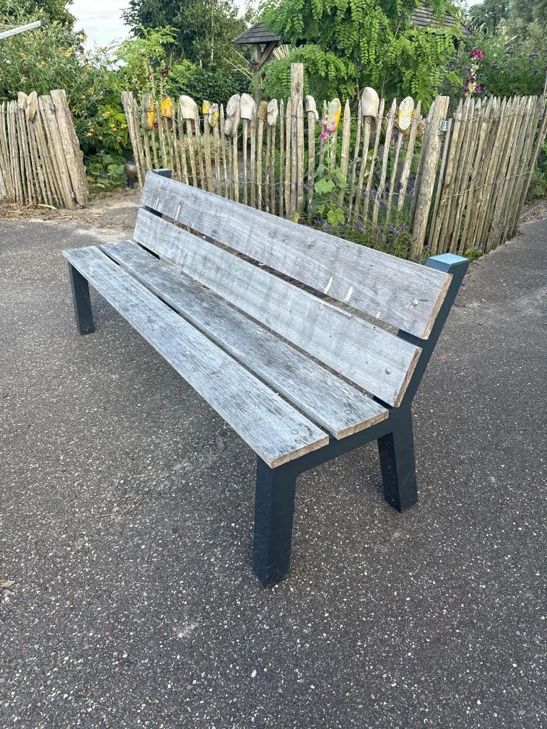 Mooie robuuste houten tuinbank, Ophalen, Gebruikt, Hout