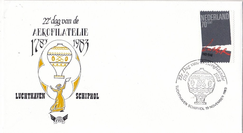 22e Dag van de Aerophilatelie – 19 november 1983 – VH 22I, Verzenden, Envelop