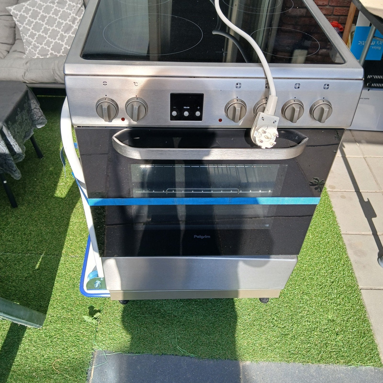 pelgrim electrische fornuis 2fase. keramisch. DEFECT!!!, Witgoed en Apparatuur, Ophalen
