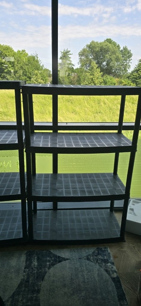 Kunststof Stellingkast / Opbergrek – Zwart – Goede Staat, Ophalen, Kast, Kast 1, Kast@kast.com