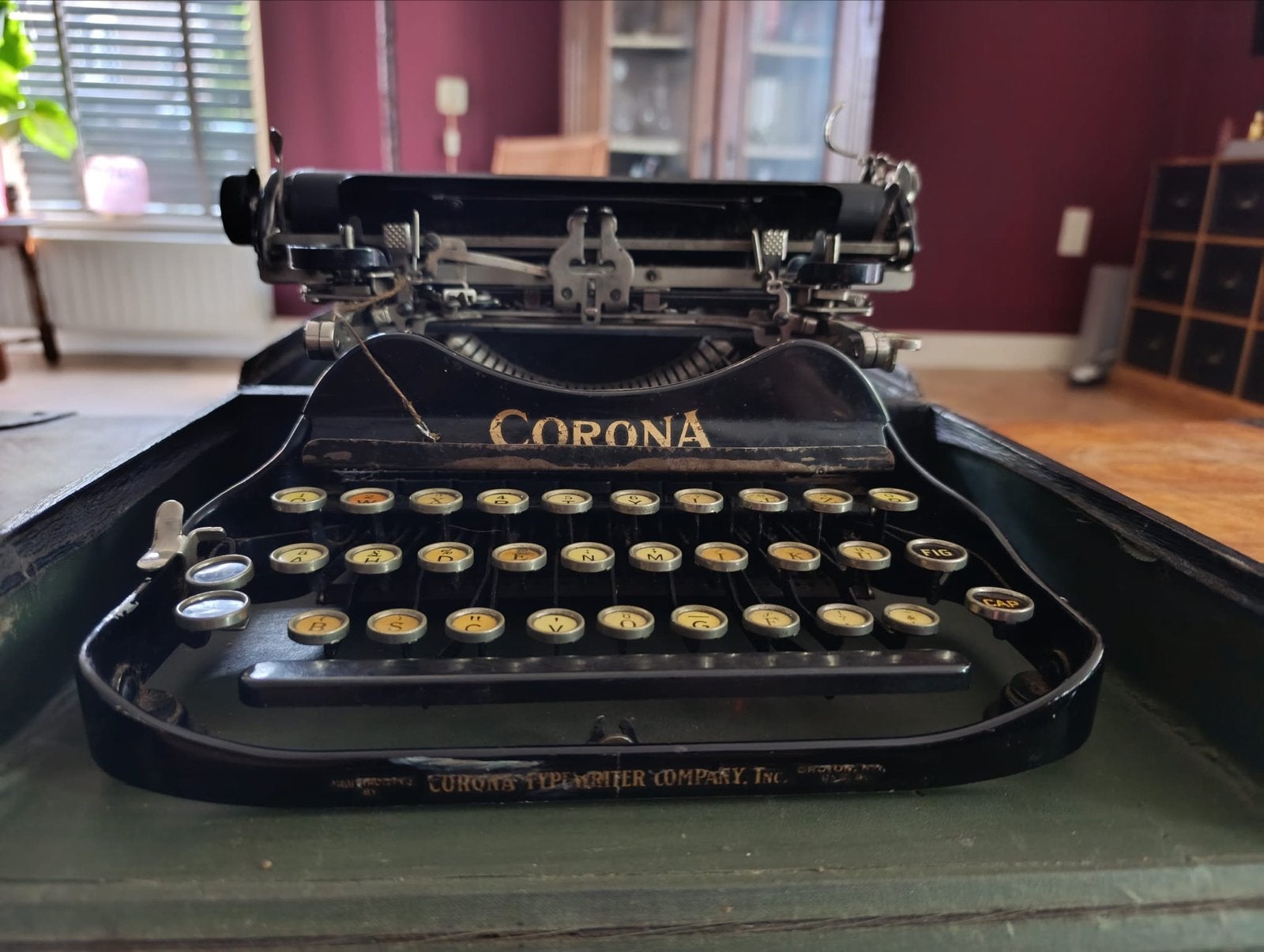 Corona Model 3 typemachine uit 1923, Diversen, Typemachines, Ophalen of Verzenden, Gebruikt