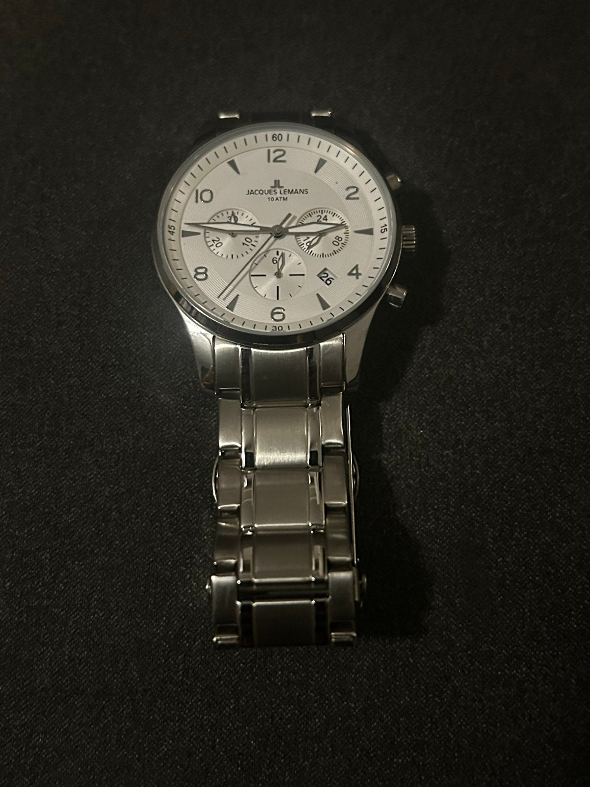 Jacques Lemans Chronograaf Herenhorloge, Sieraden, Tassen en Uiterlijk, Horloges | Heren, Overige merken, Staal, Polshorloge, Ophalen of Verzenden