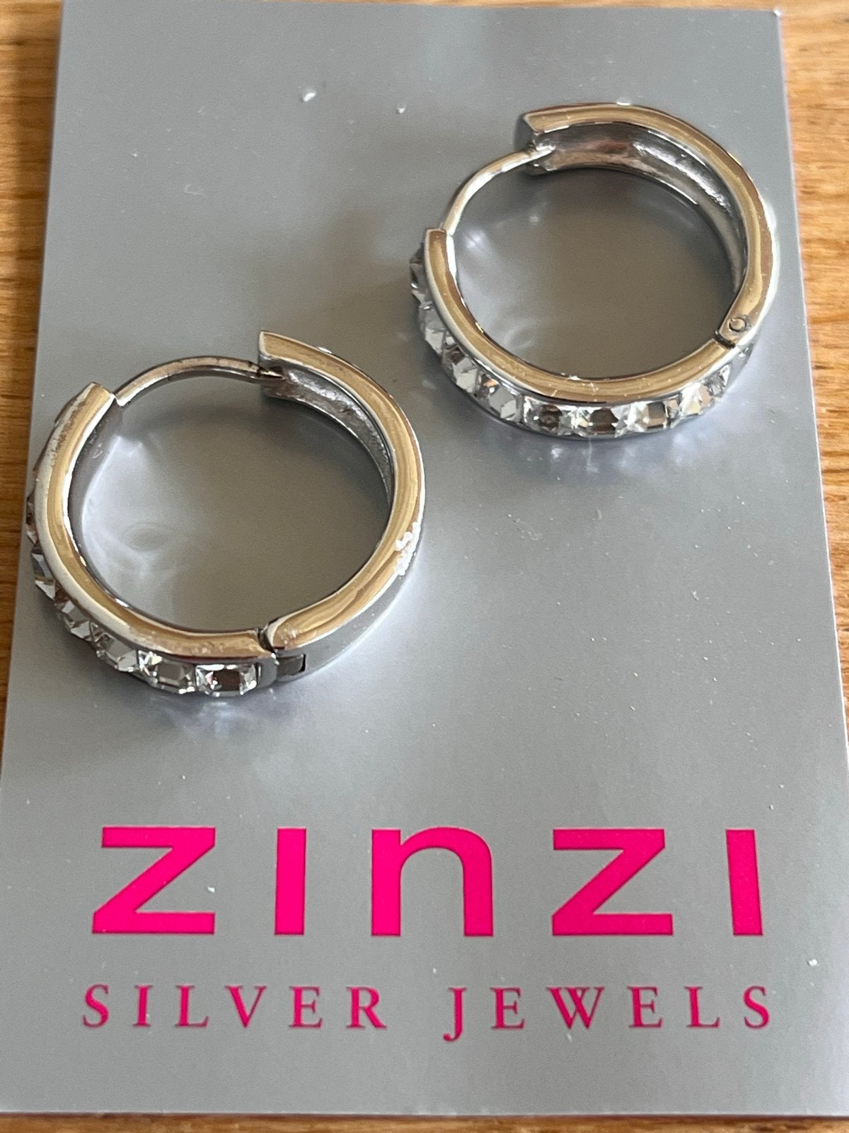 Zinzi zilveren oorbellen met zirconia stenen, Sieraden, Tassen en Uiterlijk, Oorbellen, Met kristal, Hangers, Nieuw, Ophalen of Verzenden