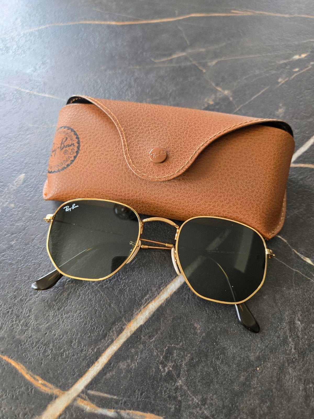 Ray-Ban zonnebril zeshoekig, Ophalen of Verzenden, Zo goed als nieuw, Zwart, Ray-Ban