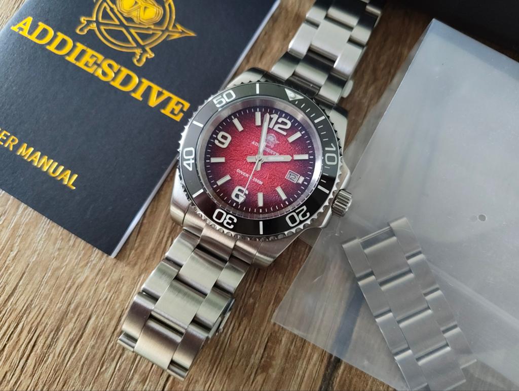 Addiesdive Quartz duikershorloge, Ophalen of Verzenden, Zo goed als nieuw, Staal, Overige merken