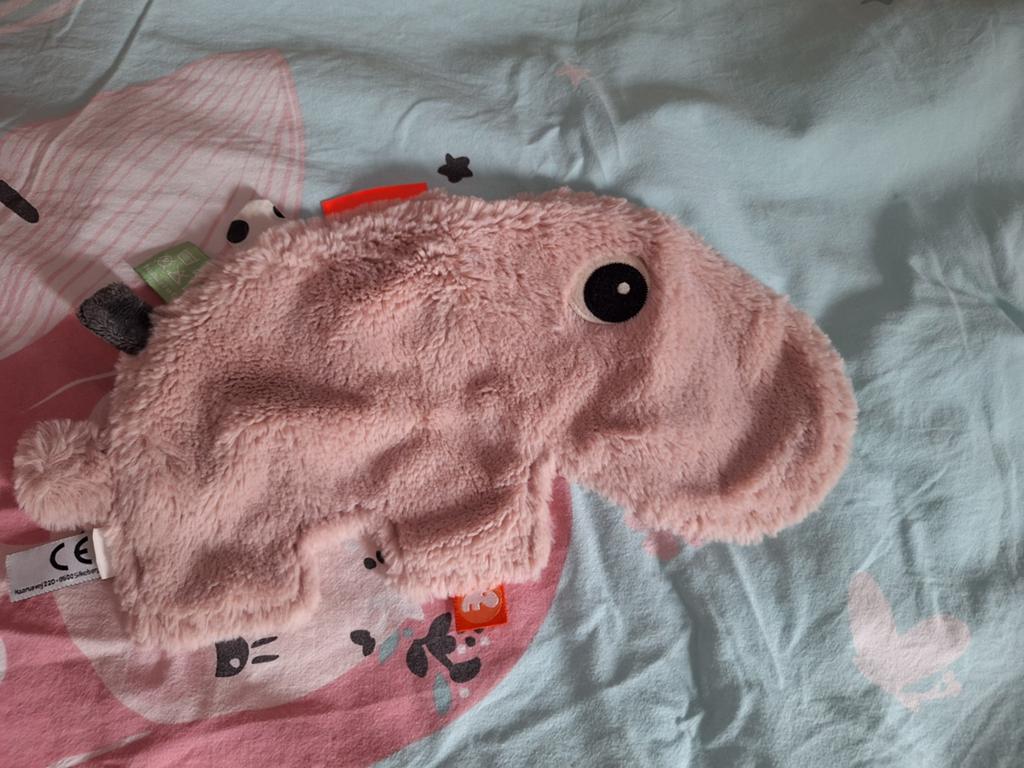 Nieuw, Done by Deer knuffeldoek oud roze Nijlpaard, Ophalen of Verzenden, Nieuw, Roze, Wasbaar