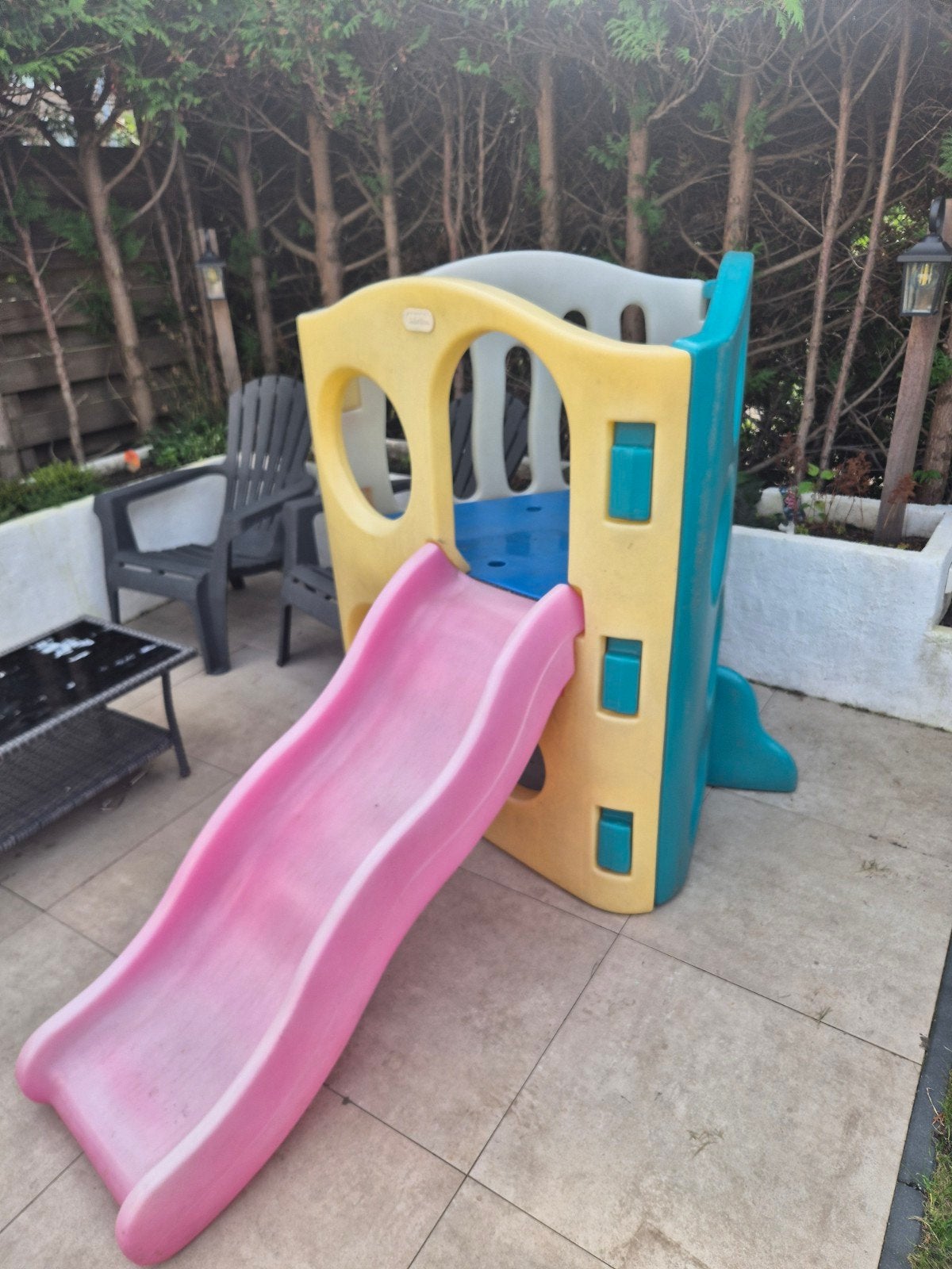 Little Tikes Klimtoren met Glijbaan - Gebruikt, Ophalen, Gebruikt, Glijbaan