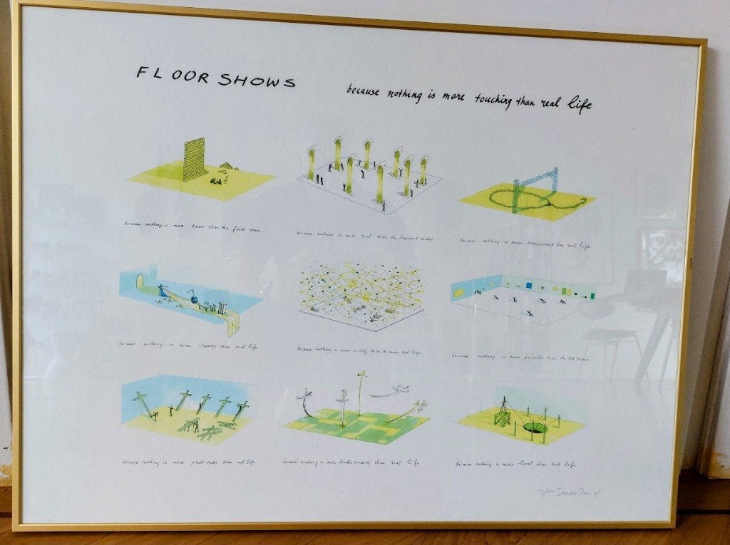 Litho Sandra Derks: Floor Shows, Antiek en Kunst, Kunst | Schilderijen | Klassiek, Ophalen, Realistisch, Achter glas, Print