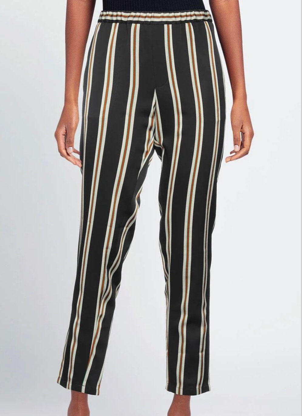 CLOSED gestreepte broek maat 27 zwart bruin, Ophalen, Zwart, Maat 36 (S), Lang