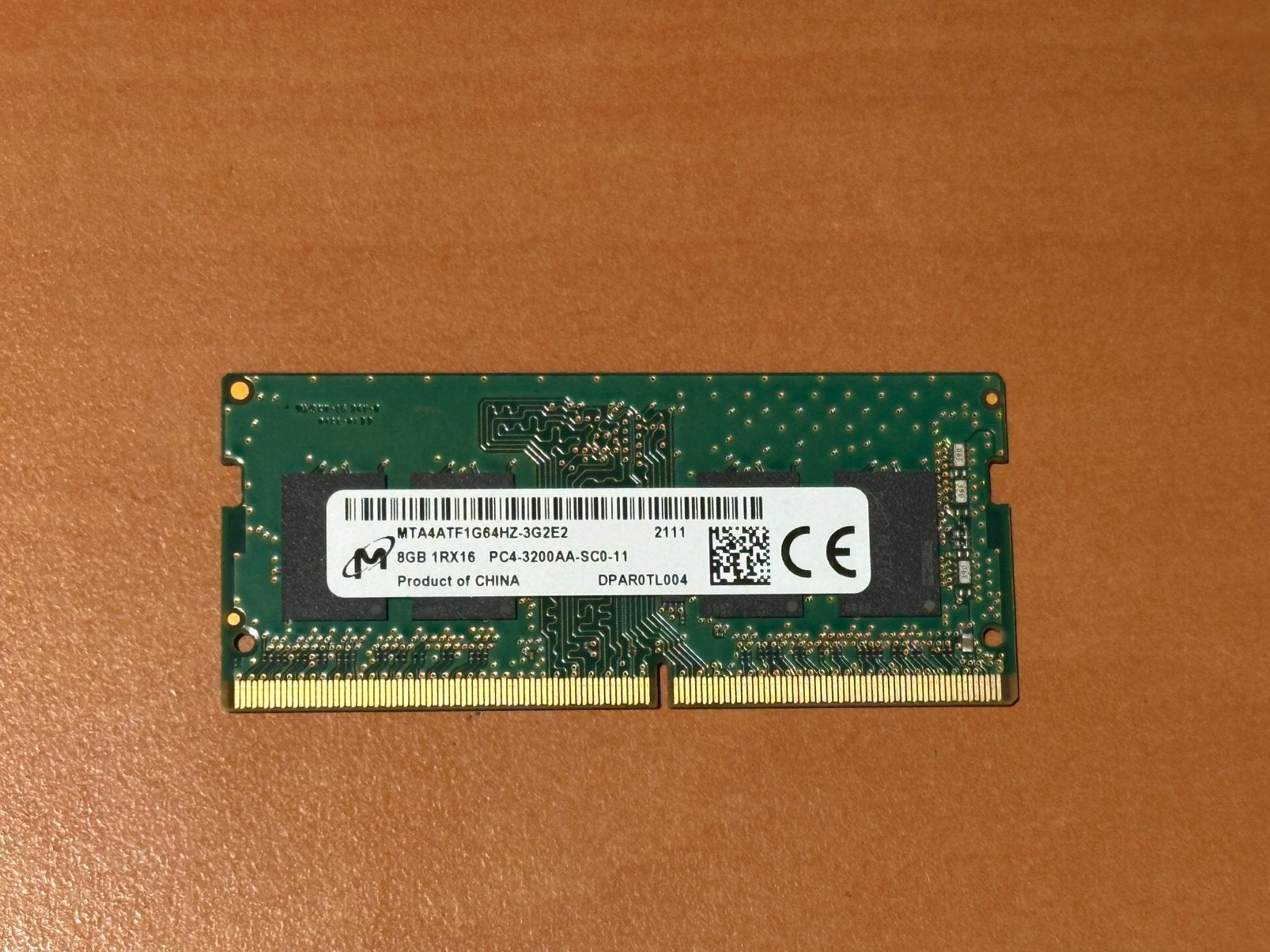 Micron 8GB 1Rx16 PC4-3200AA-SC0-11 DDR4 SO-DIMM Laptop, Computers en Software, RAM geheugen, DDR4, 8 GB, Ophalen of Verzenden