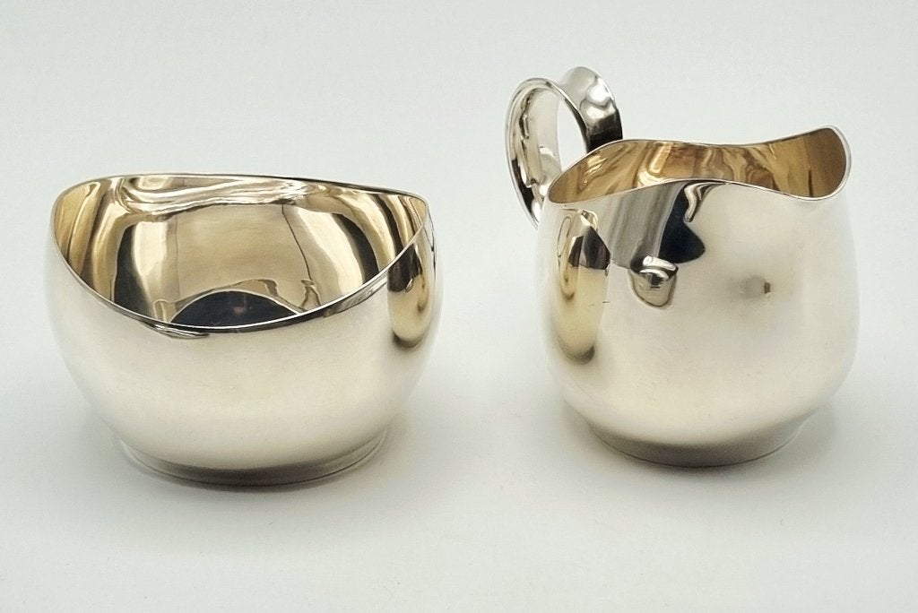 2. Sterling zilver roomstel - Engeland, midden 20e eeuw, Antiek en Kunst, Ophalen