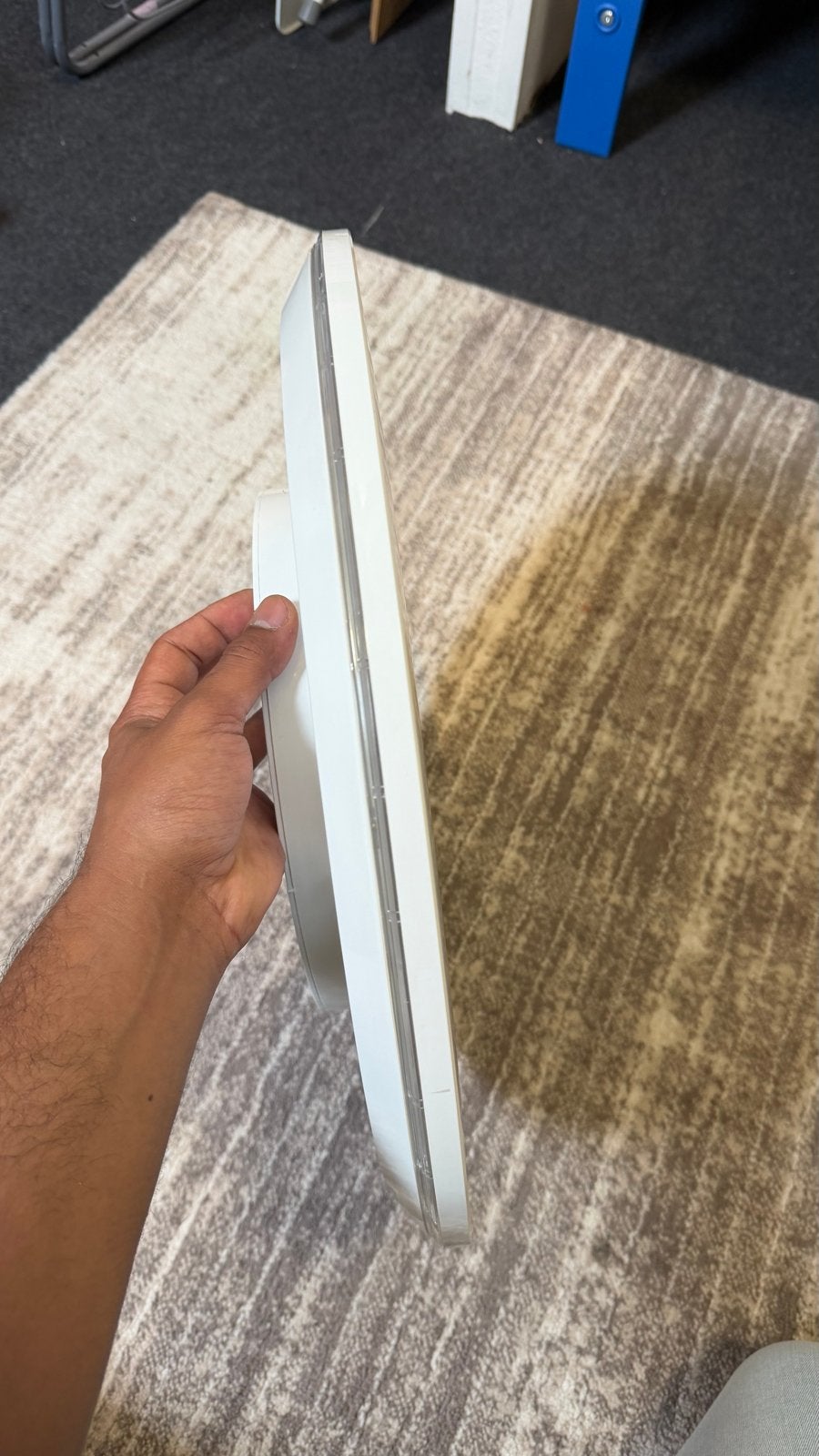 Moderne witte LED plafondlamp - Zo goed als nieuw, Kunststof, Modern, LED, Ophalen of Verzenden