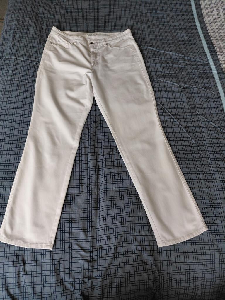 Witte katoenen zomerbroek Rosner Maat 42, Kleding | Dames, Wit, Maat 42/44 (L), Ophalen of Verzenden, Zo goed als nieuw
