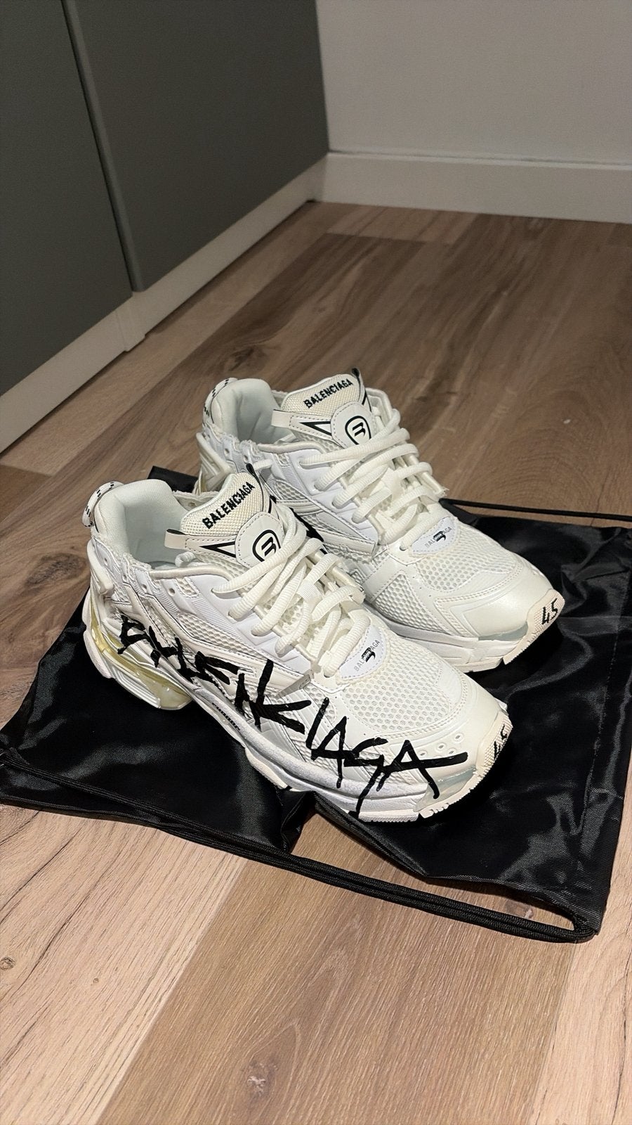 Balenciaga Runners, white grafitti, Ophalen, Nieuw, Wit
