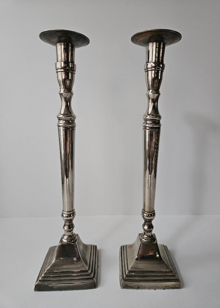 Kandelaars - verzilverd, Ophalen of Verzenden