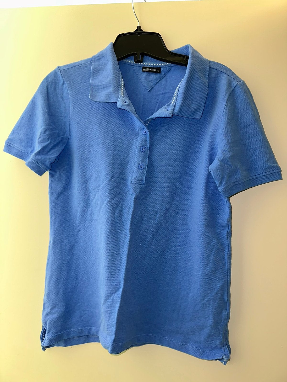 Dames blauwe polo van Laura Torelli, Maat 38/40 (M), Blauw, Ophalen of Verzenden, Zo goed als nieuw