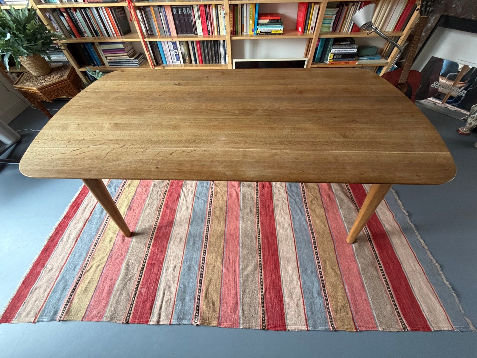 Eikenhouten eettafel Tomrer Sav & Okse met afgeronde hoeken, Huis en Inrichting, Tafels | Eettafels, Ophalen, Gebruikt, Eikenhout