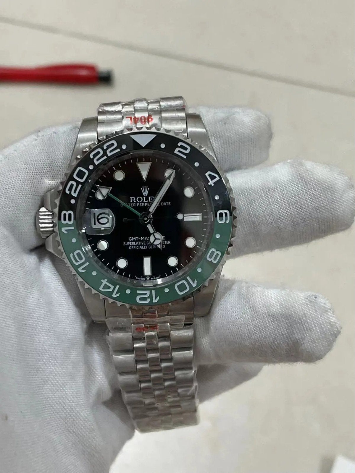 Rolex GMT-Master II - Met alle toebehoren, Ophalen of Verzenden, Nieuw, Groen, Jongen of Meisje