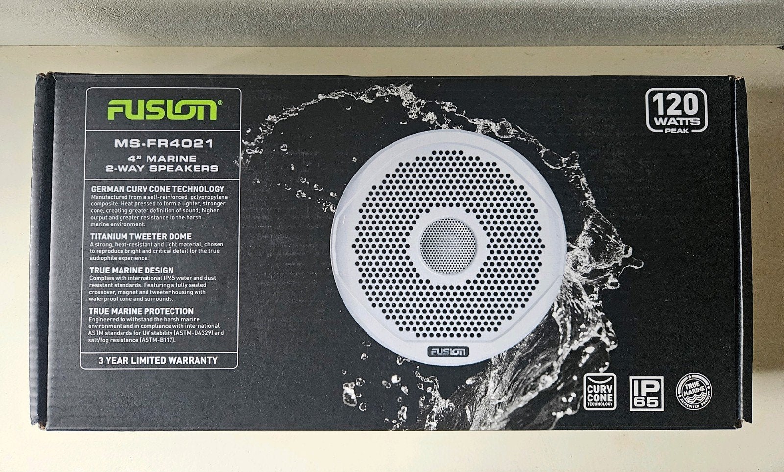 Fusion MS-FR4021 Marine 4" 2-weg speakers - Nieuwstaat, Ophalen of Verzenden, Zo goed als nieuw
