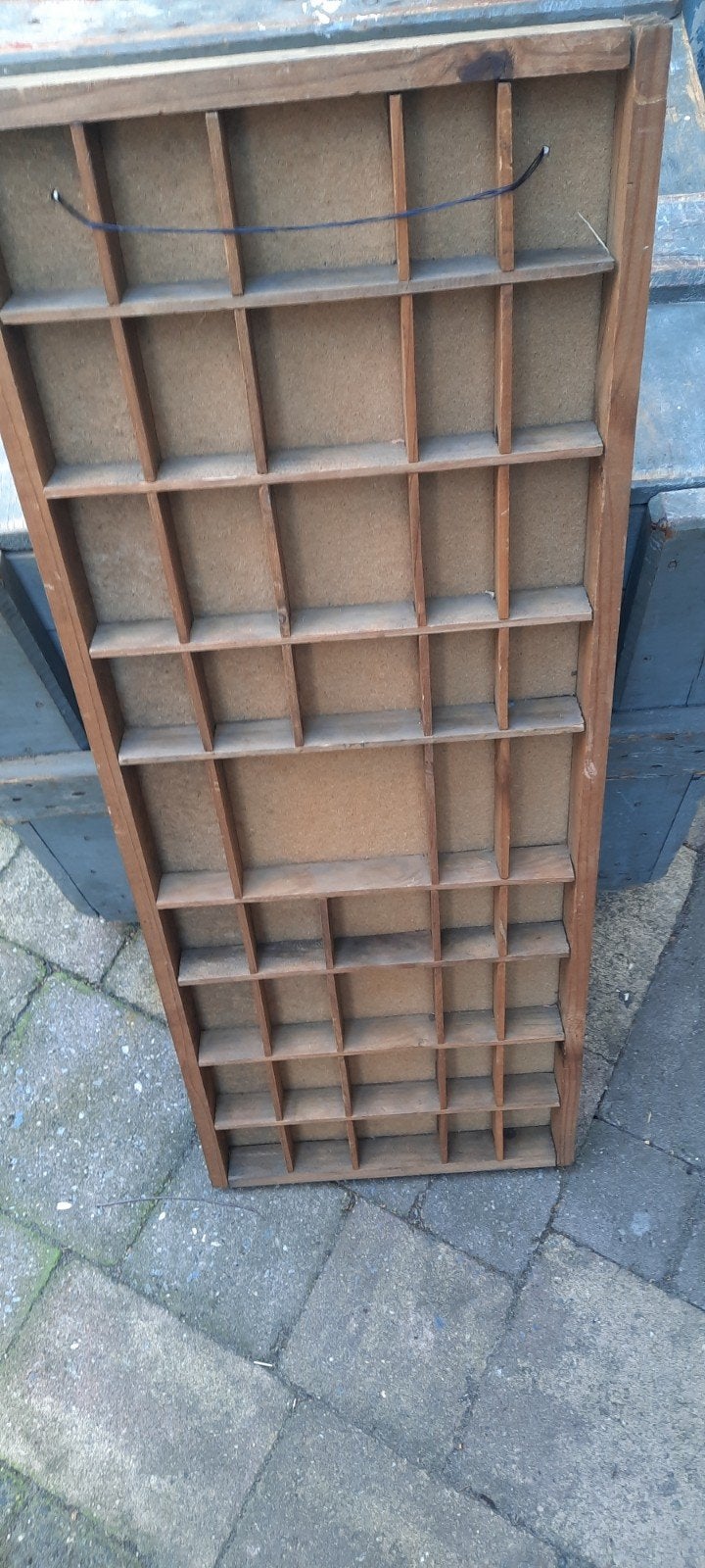 Vintage houten letterbak / sorteerbak, Ophalen of Verzenden