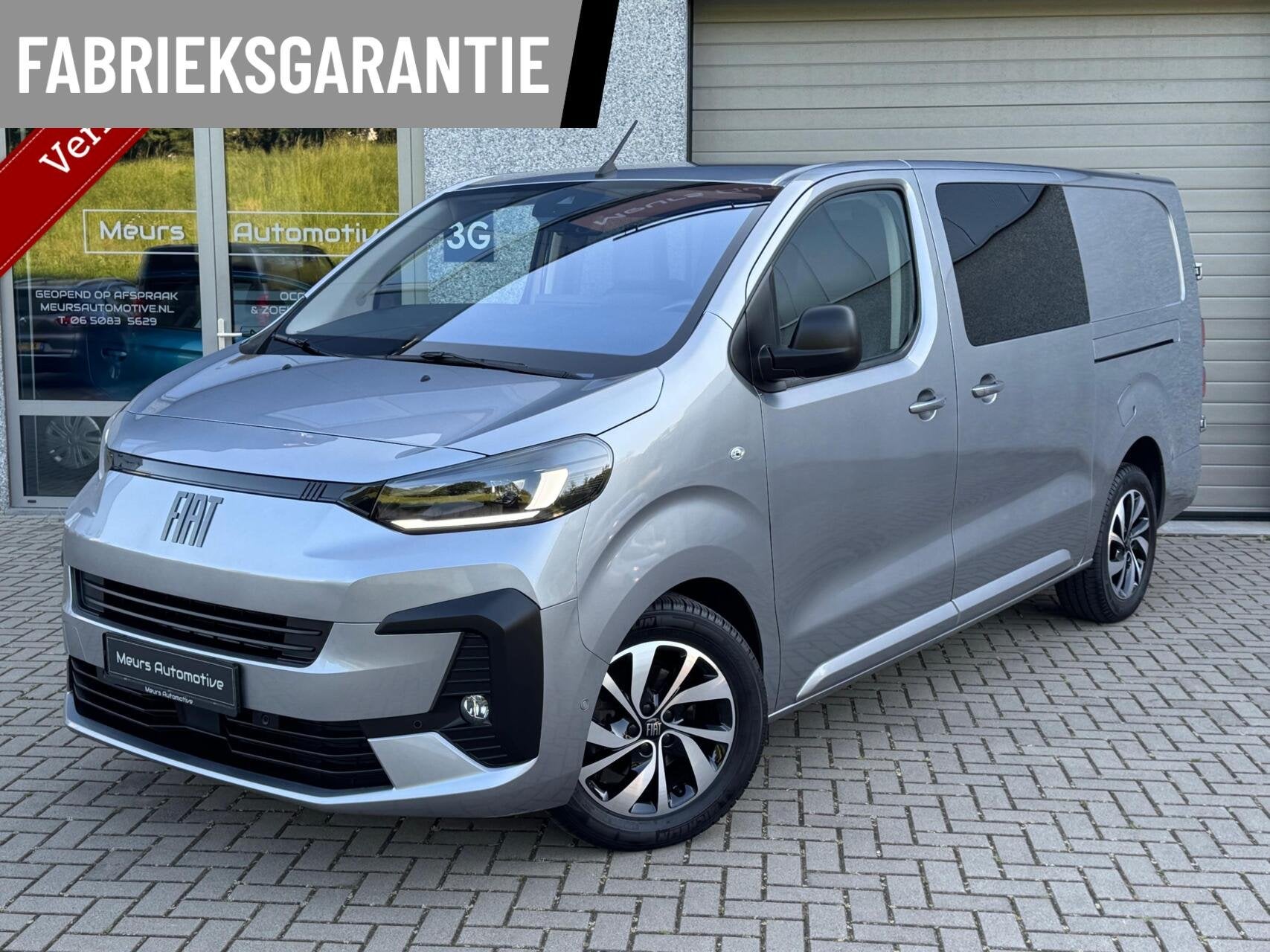 Fiat Scudo 2.0 180 S&S L3 DC Leder/ACC/Full options/Garantie, Auto's, Dealer onderhouden, Gebruikt, Zwart, 4 cilinders