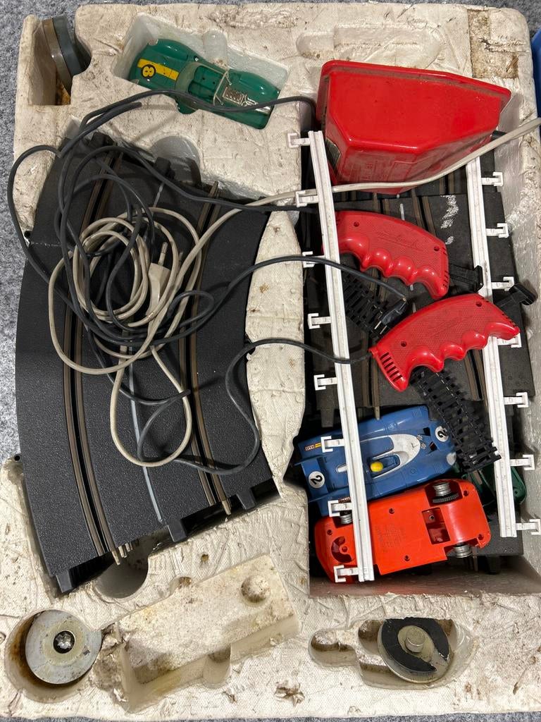 Vintage Carrera racebaan set met auto's en onderdelen, Carrera, Ophalen of Verzenden, Elektrisch, Racebaan