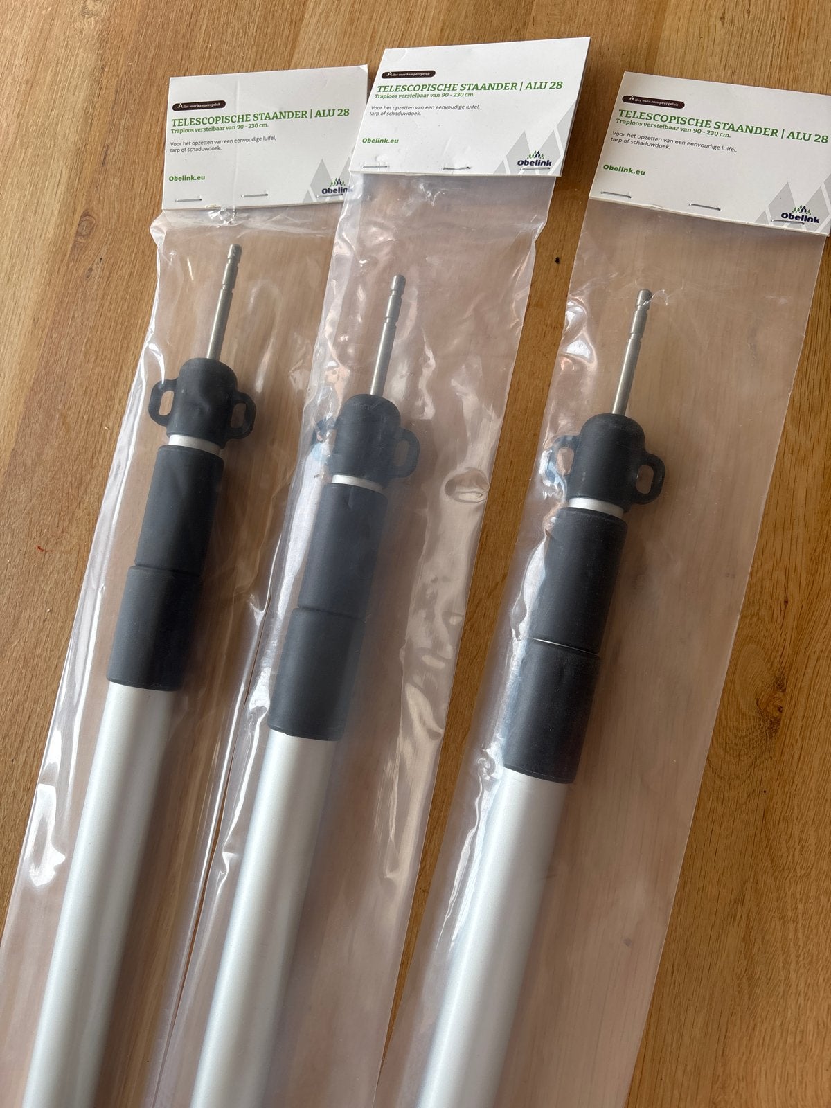 3x Nieuwe Telescopische Staander Alu 28 voor Luifel Caravan, Ophalen of Verzenden, Nieuw