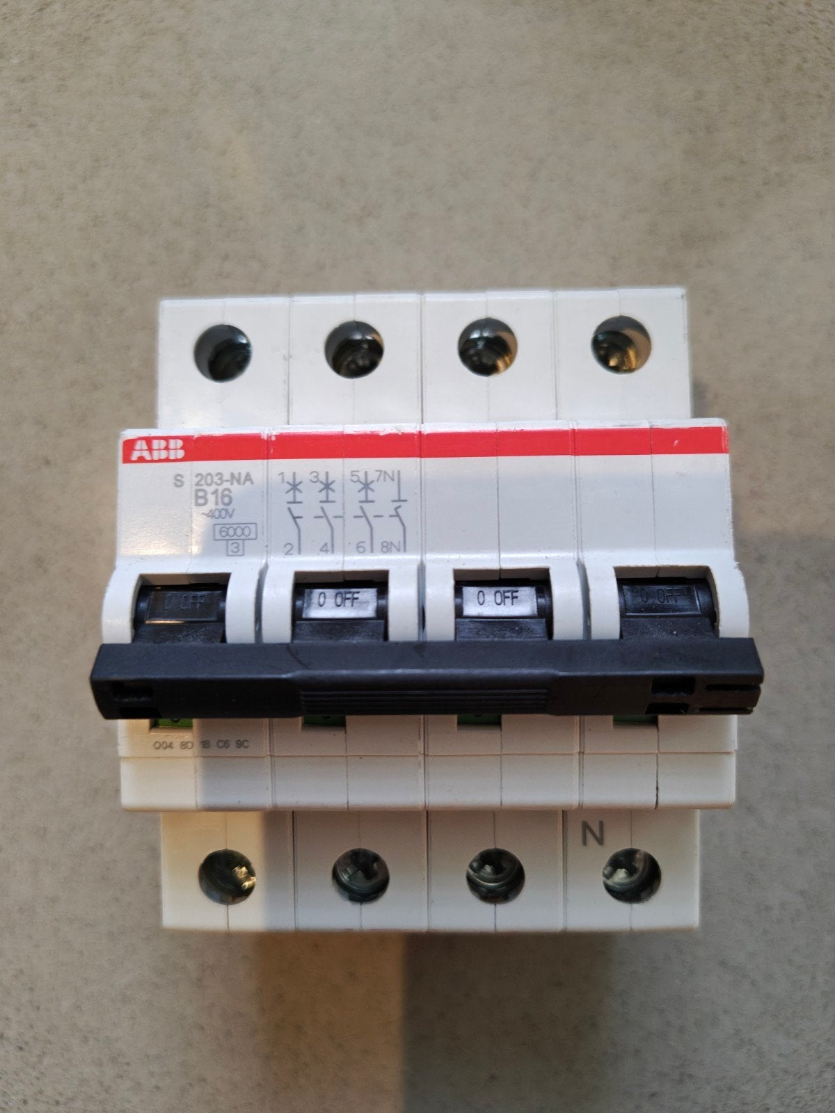 ABB Automaat S 203-NA B16 - Installatieautomaat, Ophalen of Verzenden, Gebruikt, ABB, Installatieautomaat