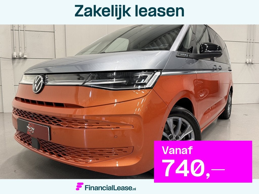 Volkswagen Multivan 1.4 eHybrid Energetic PANO/TREKHAAK/MASS, Gebruikt, Zwart, Met garantie (alle), 7 stoelen