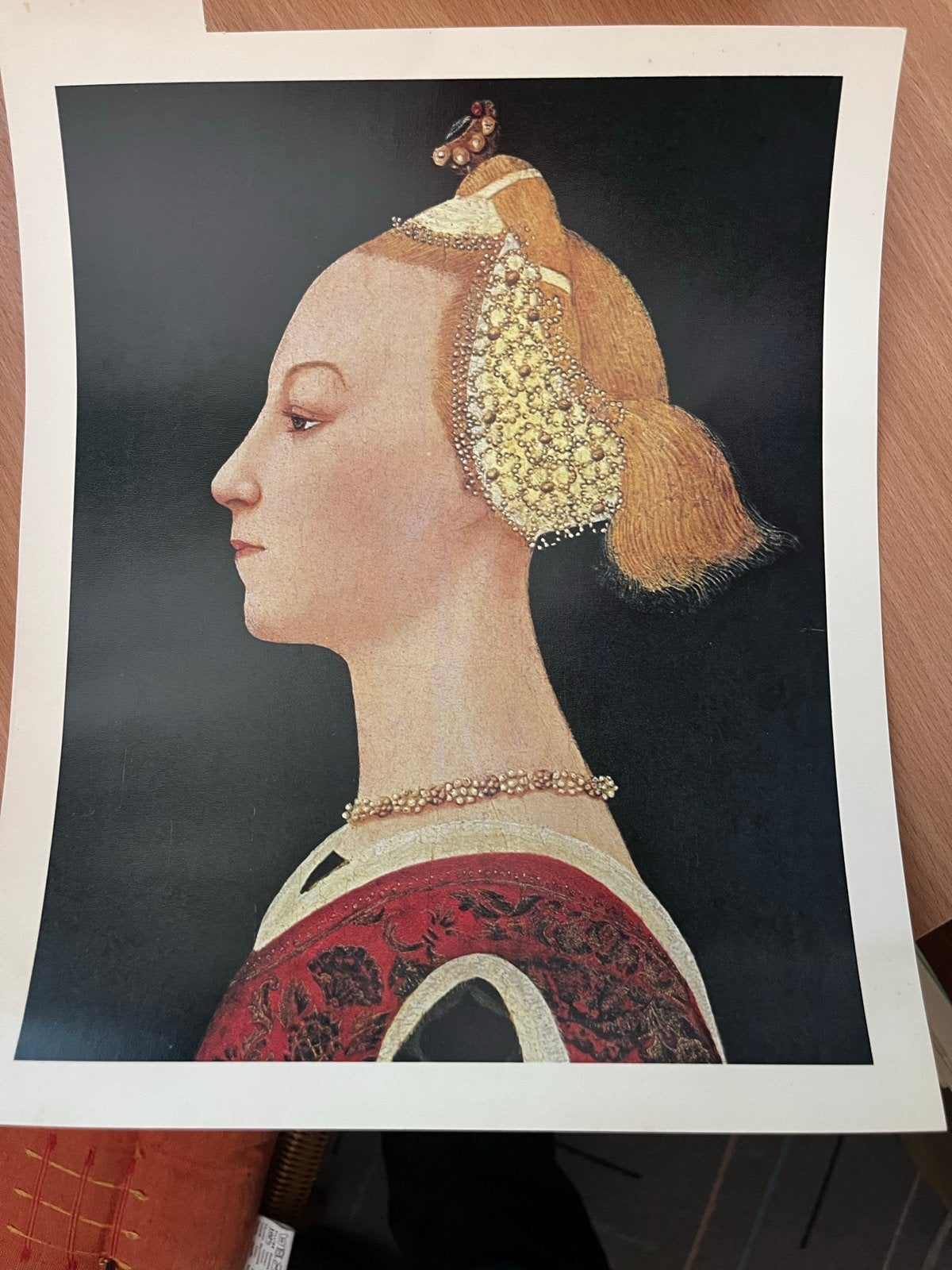 Domenico Veneziano? Profielportret van een meisje, Antiek en Kunst, Ophalen of Verzenden
