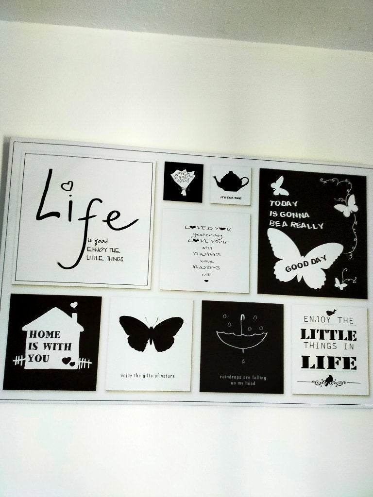 Schilderij Life Zwart /Wit, Ophalen, 50 – 75, Gebruikt, Schilderij